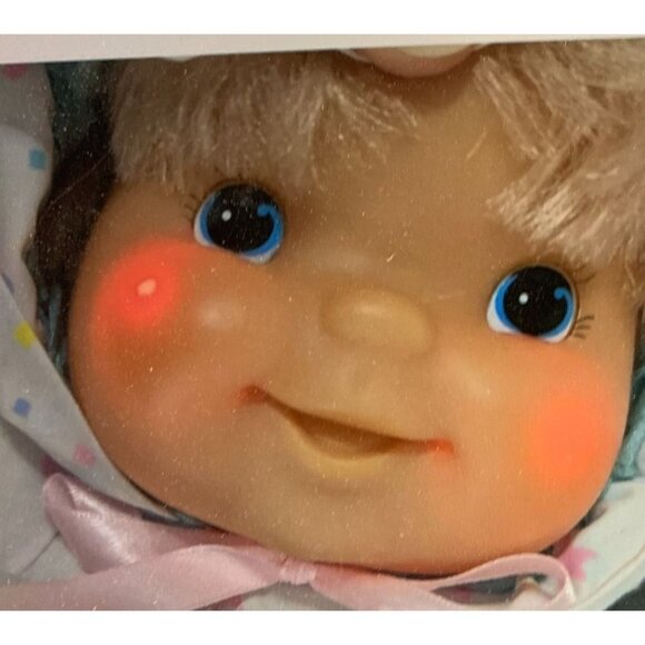 EuGene Doll Plush Baby Nylon Vintage Stuffed Toy Green Hearts Stars Talking Ligh - Picture 6 of 6